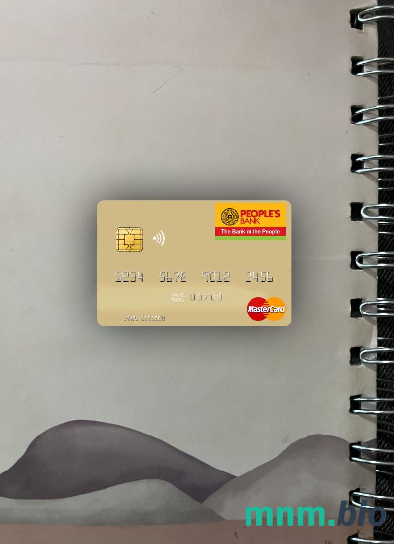 Sri Lanka People’s bank wygląd zdjęcia mastercard skan PSD + zdjęcie